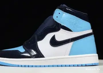 CHILL BLUE LEATHER AIR 1 PATENT JORDAN UNC 0520